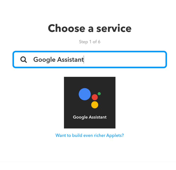 Choose Google Assistant